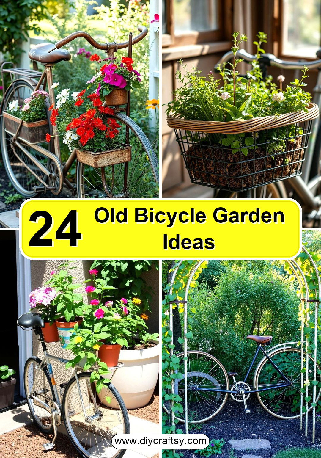 Old Bicycle Garden Ideas