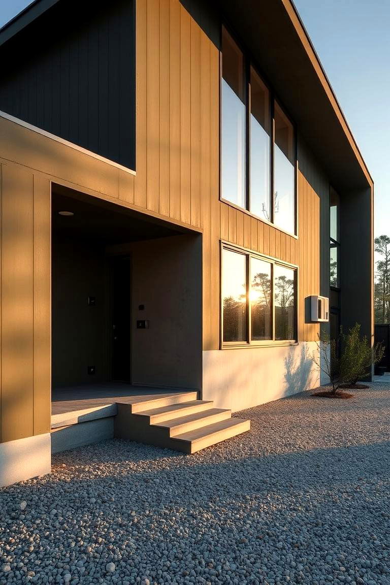 Olive Drab Green Ruggedness - 24 Green Exterior House Paint Ideas