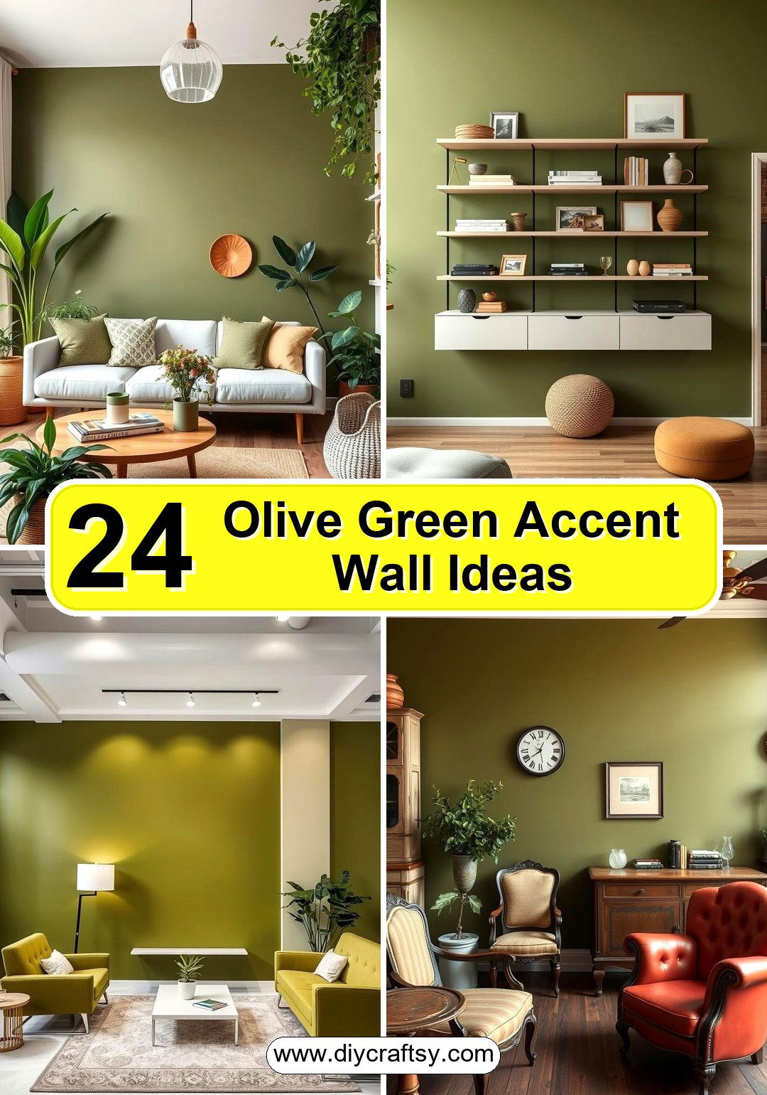 Olive Green Accent Wall Ideas