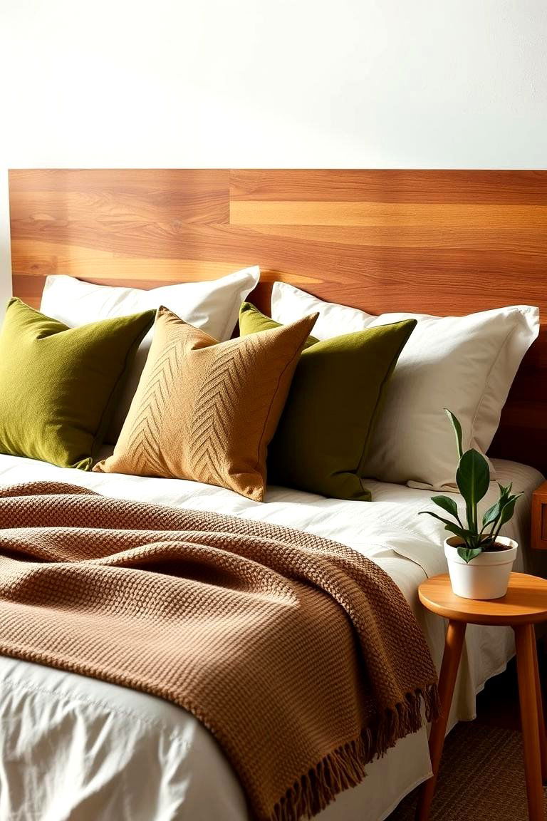 Olive Green Accents - 24 Green Bedroom Ideas