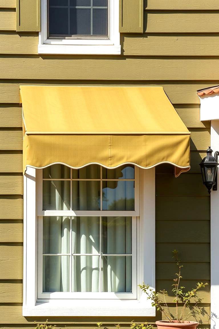 Olive Green Awning or Canopy - 24 Olive Green House Exterior Ideas