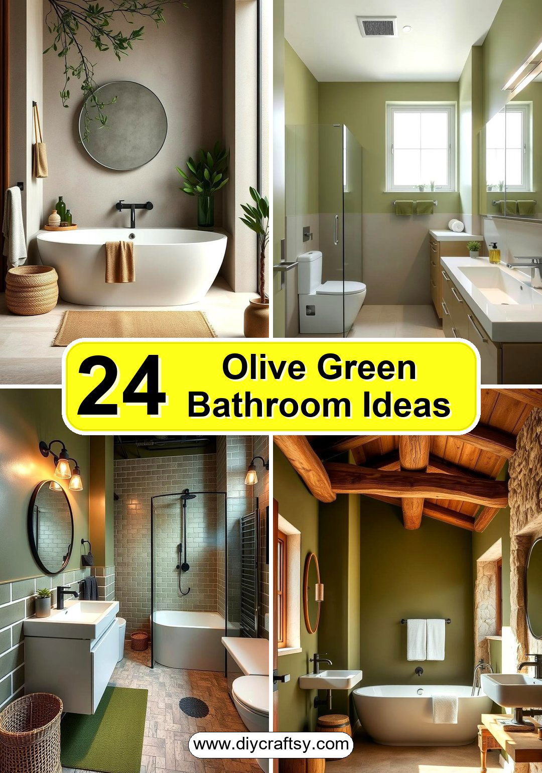 Olive Green Bathroom Ideas