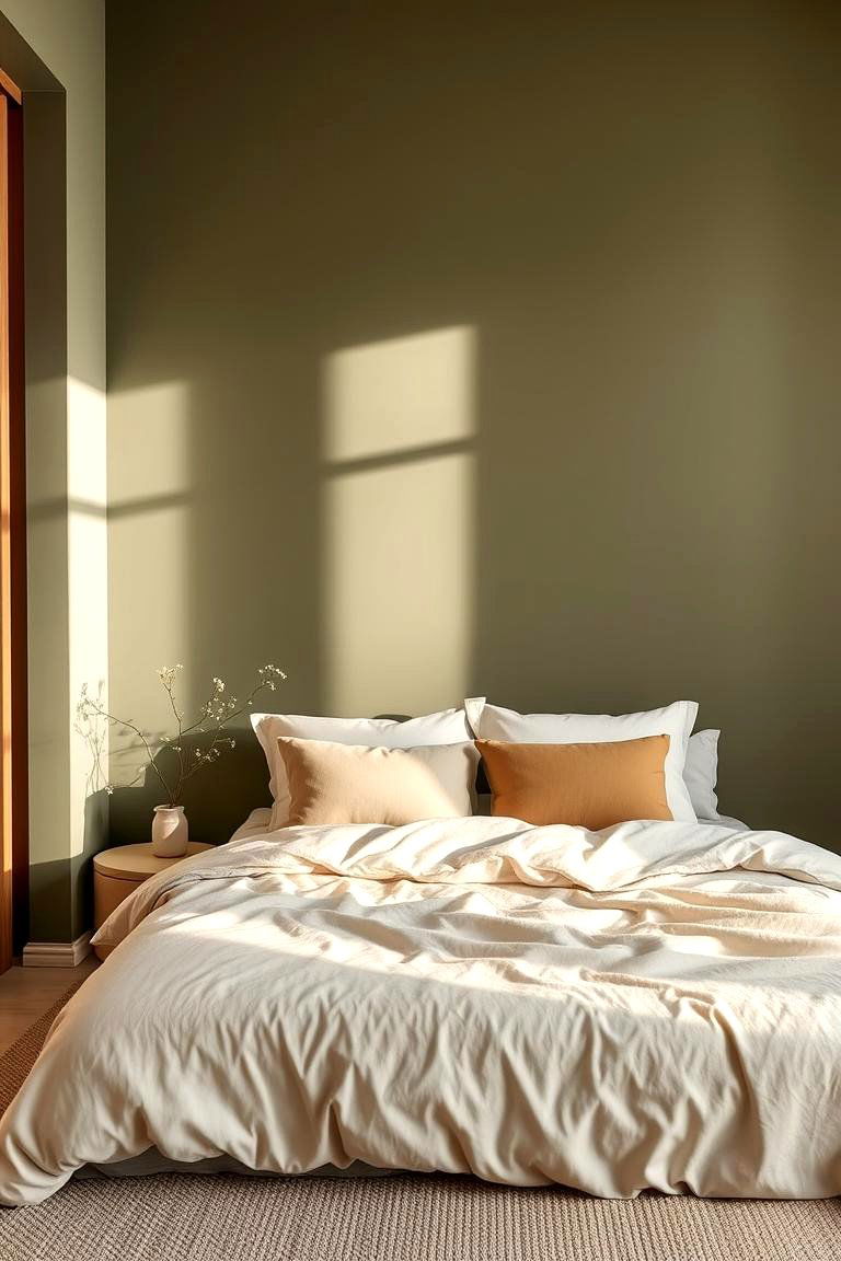 Olive Green Bedroom Serenity - 24 Olive Green Room Ideas
