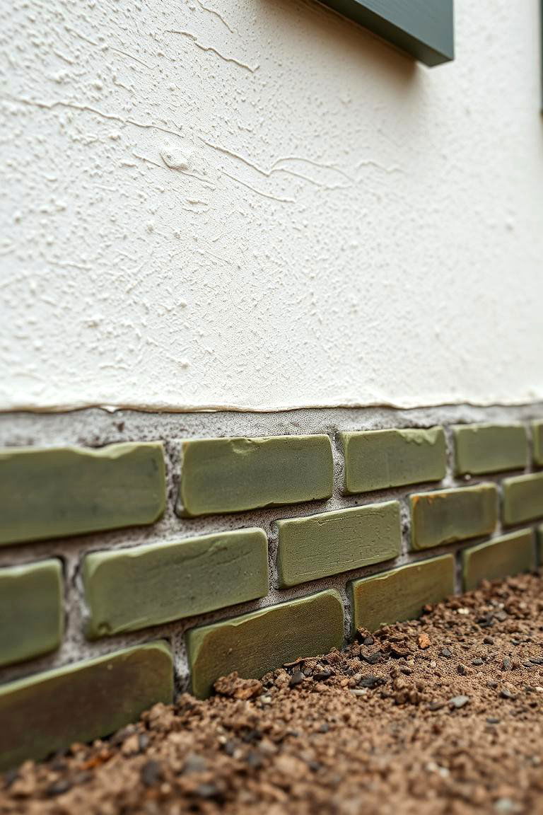 Olive Green Brick Accents - 24 Olive Green House Exterior Ideas