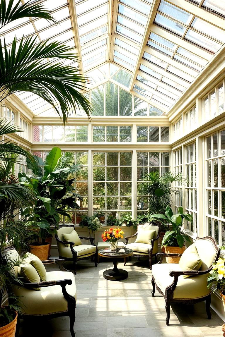 Olive Green Conservatory Charm - 24 Olive Green Room Ideas