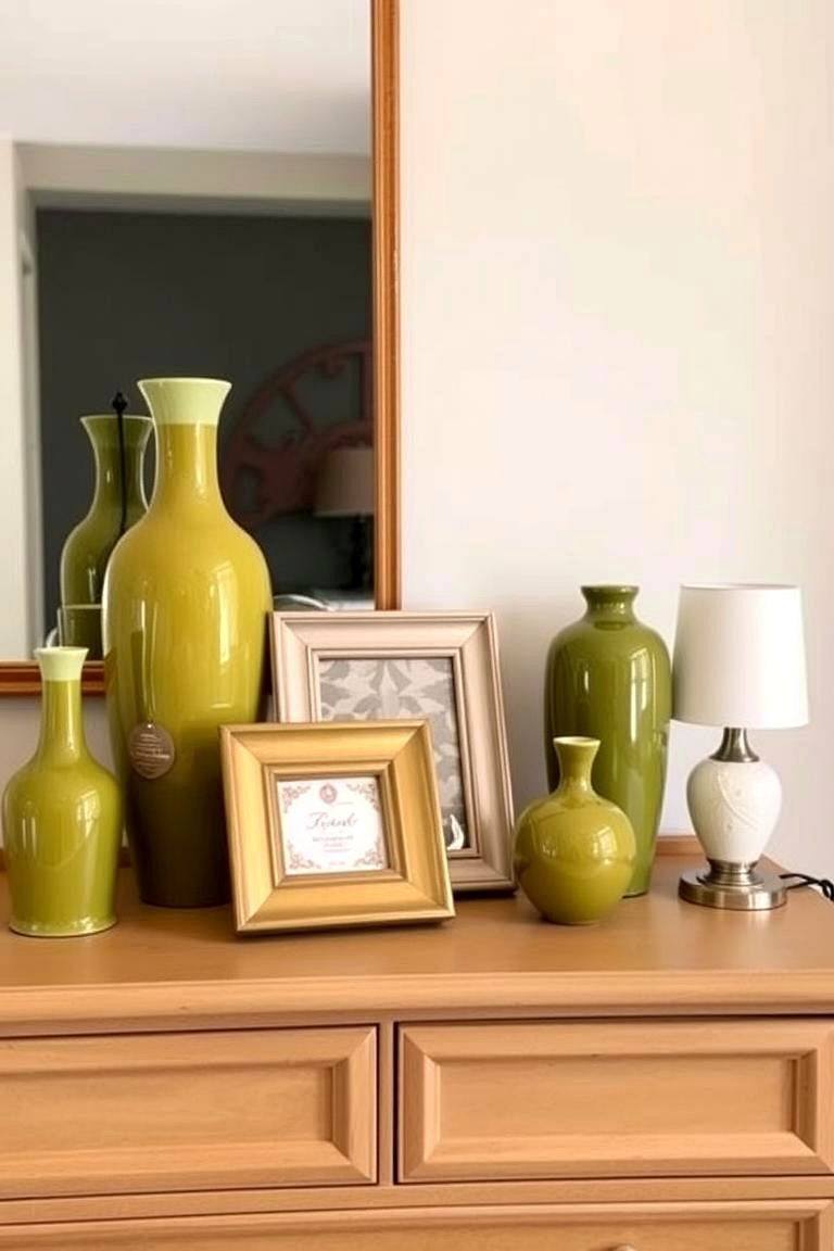 Olive Green Decorative Accents - 24 Olive Green Bedroom Ideas