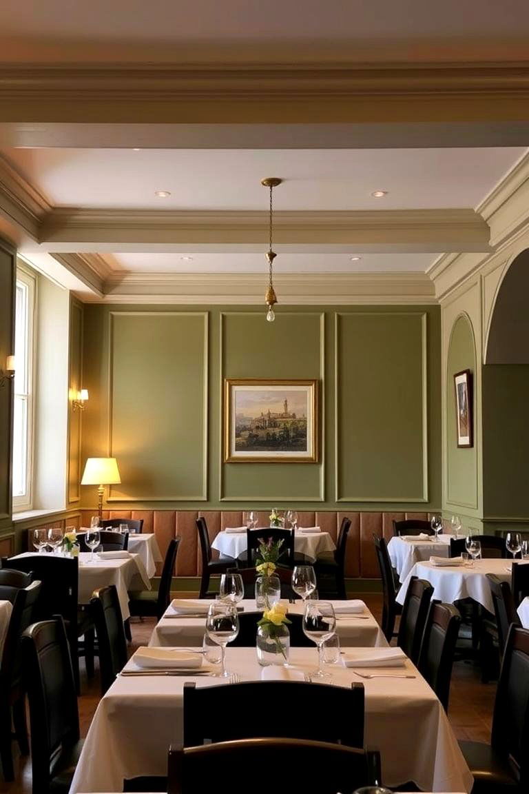 Olive Green Dining Room Elegance - 24 Olive Green Room Ideas