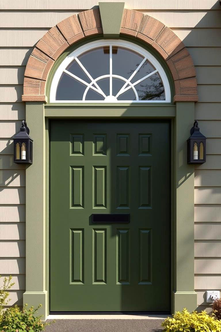 Olive Green Exterior Door - 24 Olive Green Kitchens