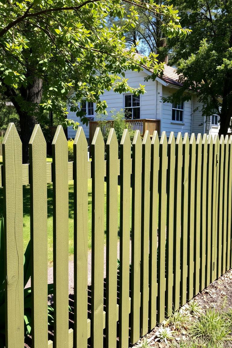Olive Green Fence or Gate - 24 Olive Green House Exterior Ideas