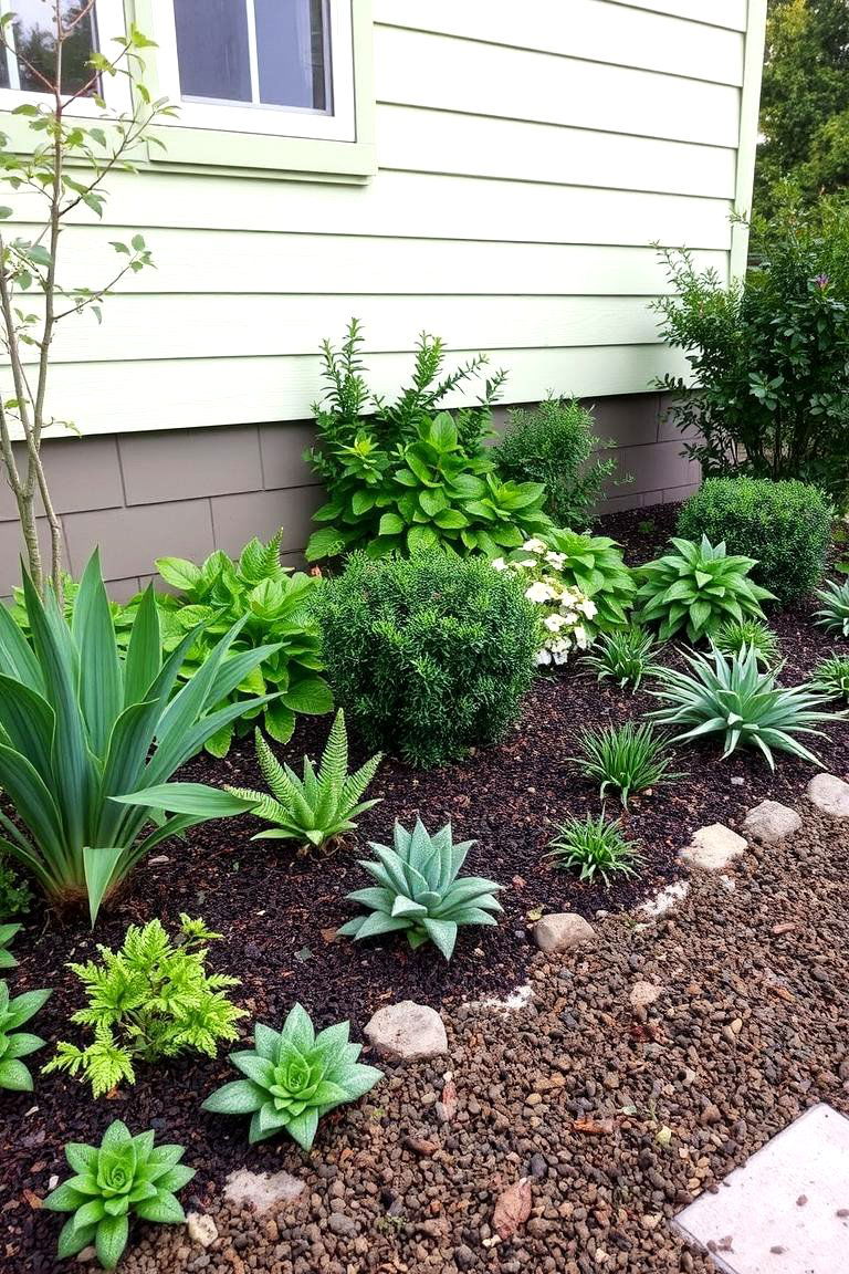 Olive Green Foundation Planting Beds - 24 Olive Green House Exterior Ideas