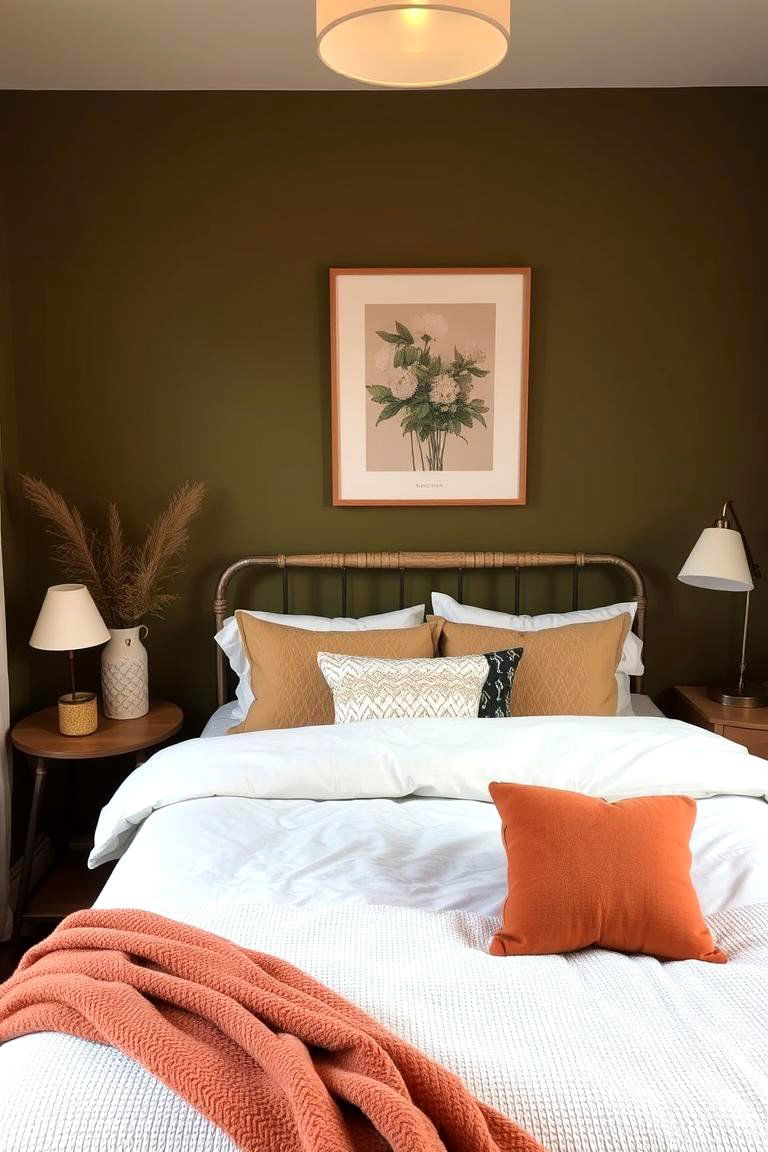 Olive Green Guest Room Comfort - 24 Olive Green Room Ideas