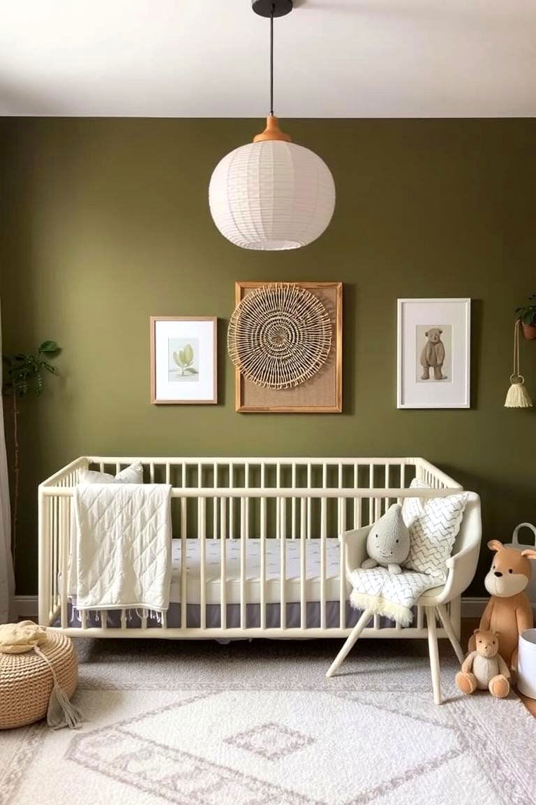 Olive Green Nursery Calm - 24 Olive Green Room Ideas