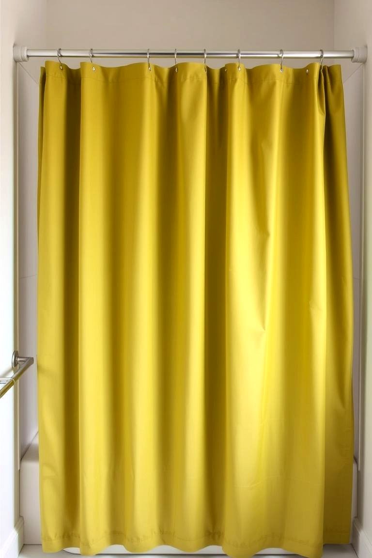 Olive Green Shower Curtain - 24 Green Bathroom Ideas