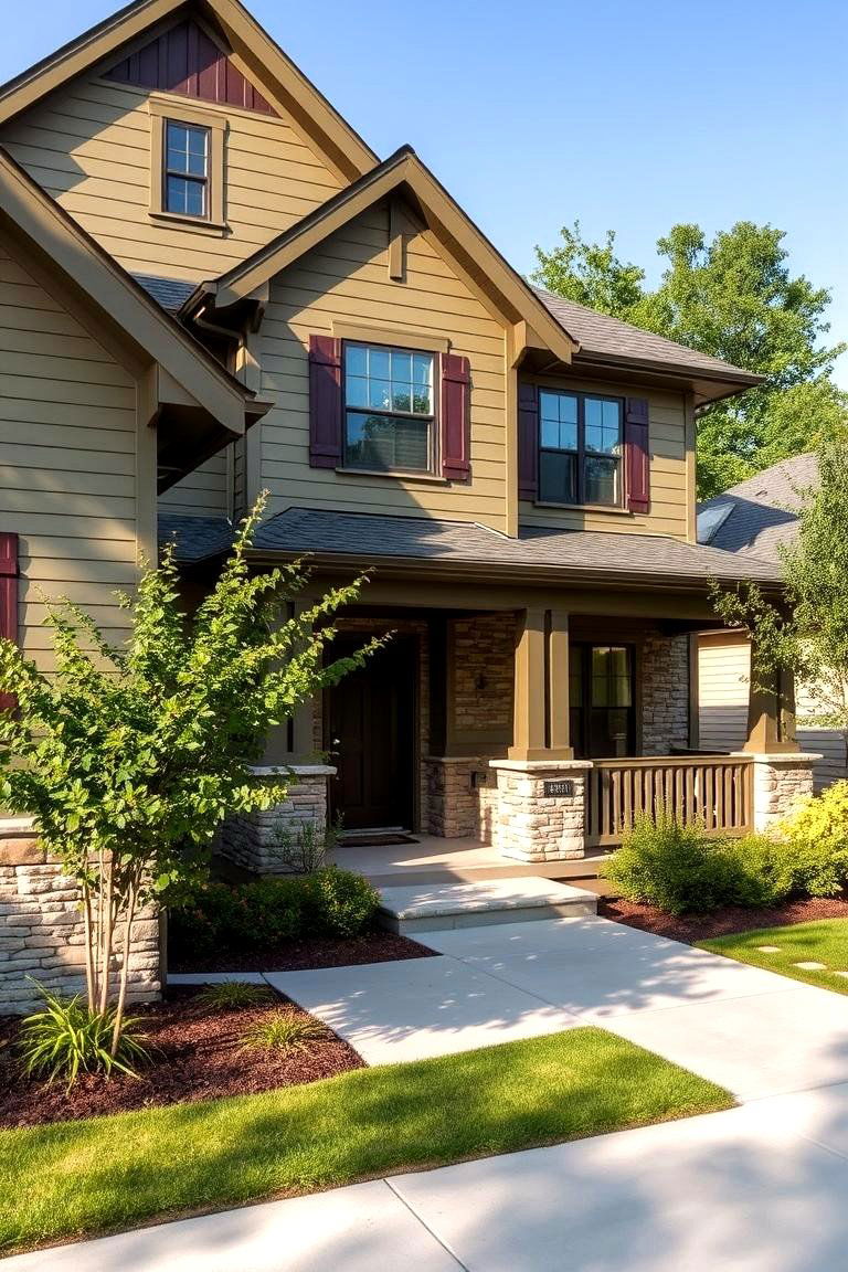 Olive Green Siding - 24 House Siding Colors