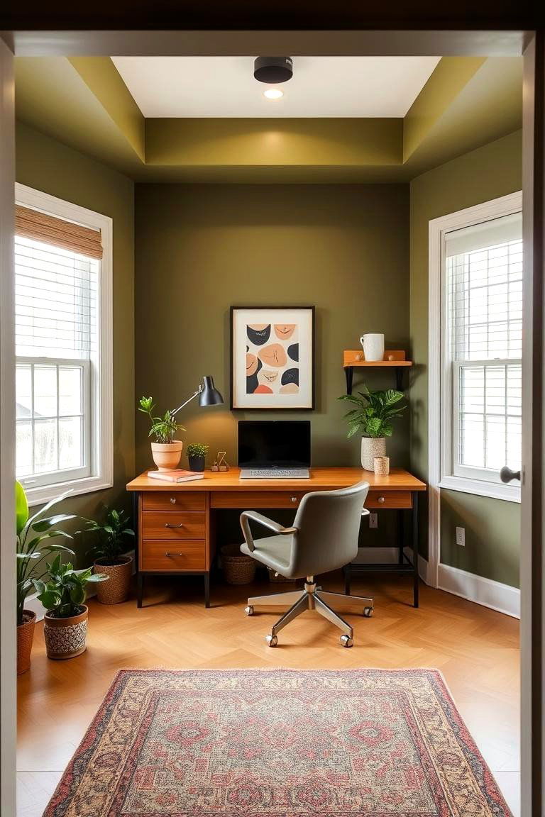 Olive Green and Tan - 24 Floor and Wall Color Ideas