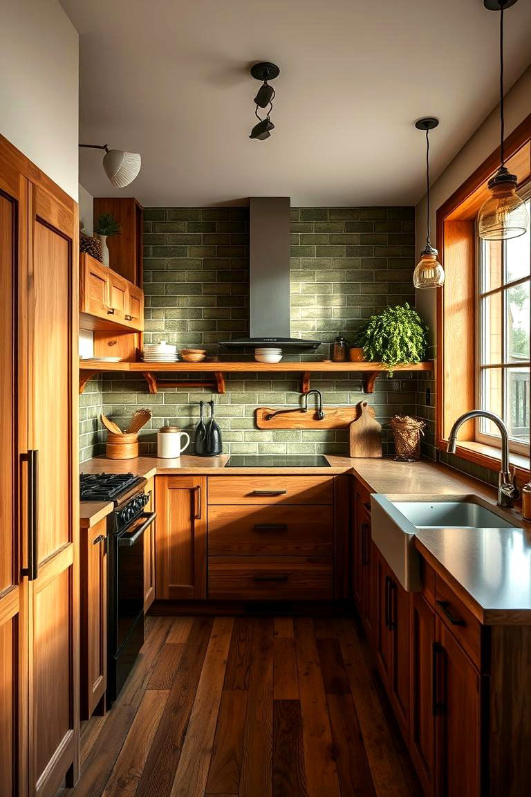 Olive Oasis - 24 Kitchen With Green Backsplash Ideas