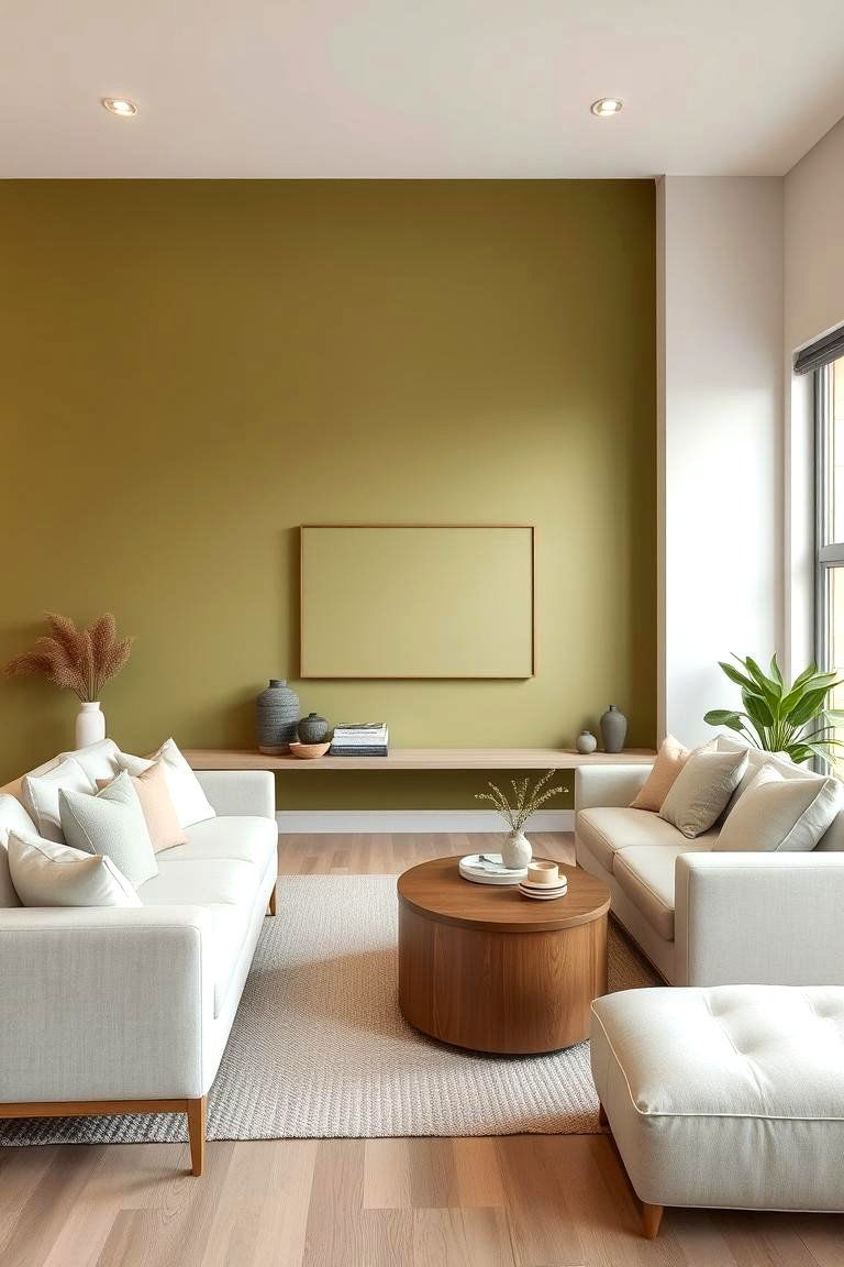 Olive with Neutrals - 24 Olive Green Accent Wall Ideas