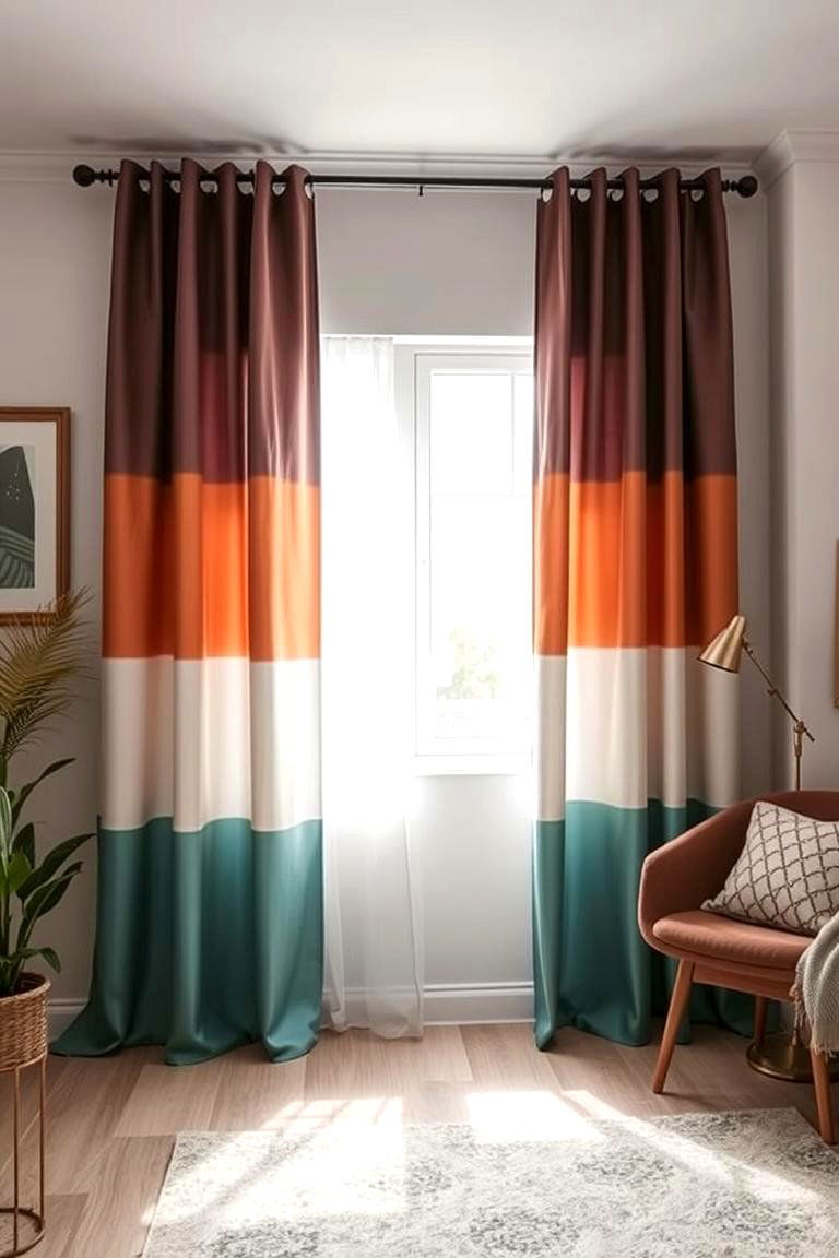 Ombre Delight Gradient Boho Drapery - 24 Boho Curtain Ideas