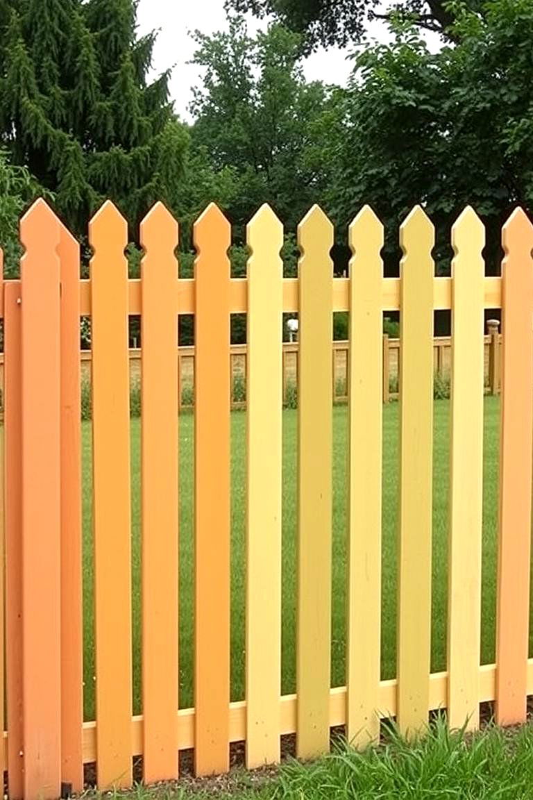Ombre Effect - 24 Garden Fence Colour Ideas