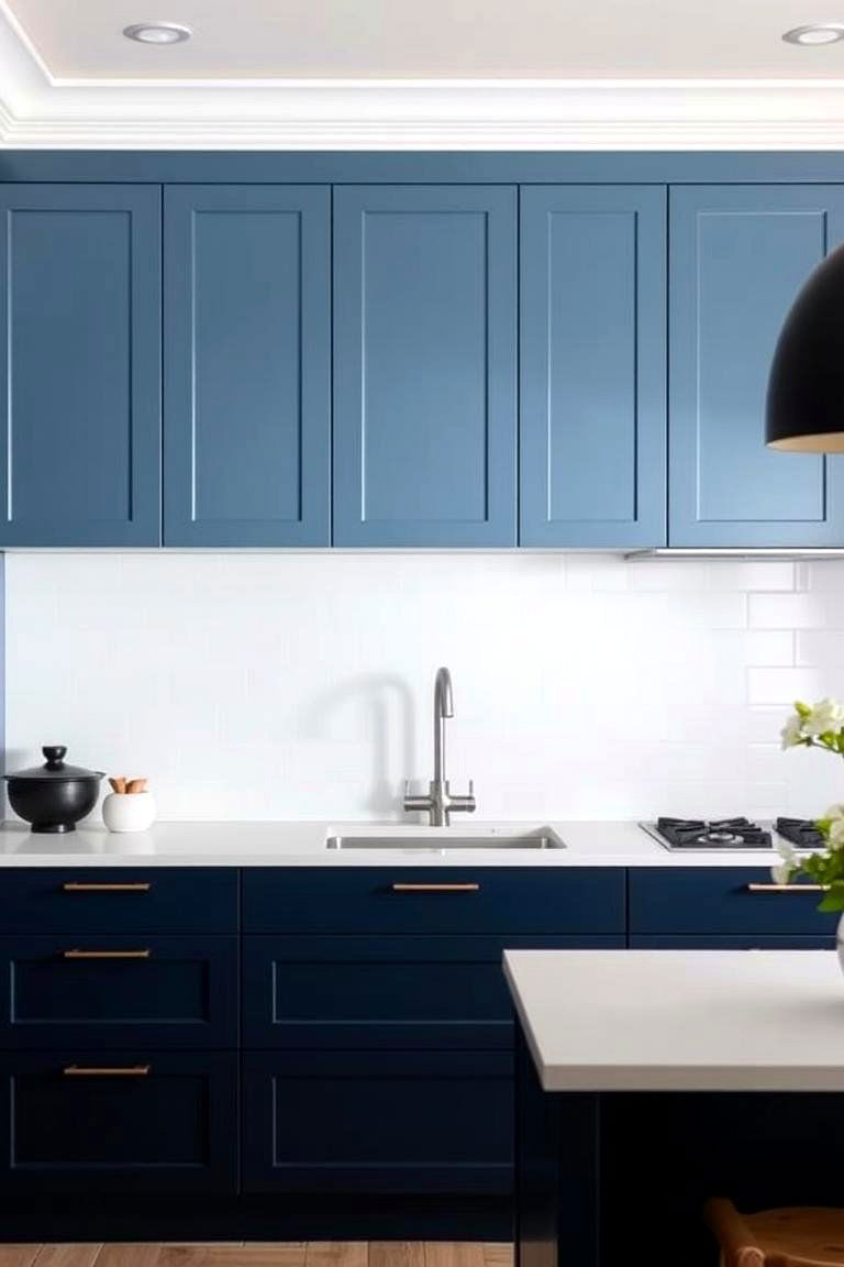 Ombre Effect with Graduated Colors - 24 Two Tone Kitchen Cabinet Ideas