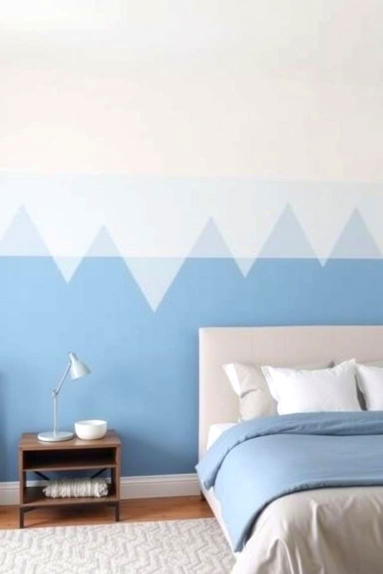 Ombre Geometric Design - 24 Geometric Accent Wall Ideas