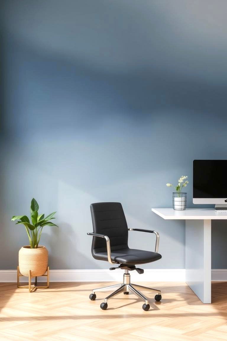 Ombre Painted Effect - 24 Office Accent Wall Ideas
