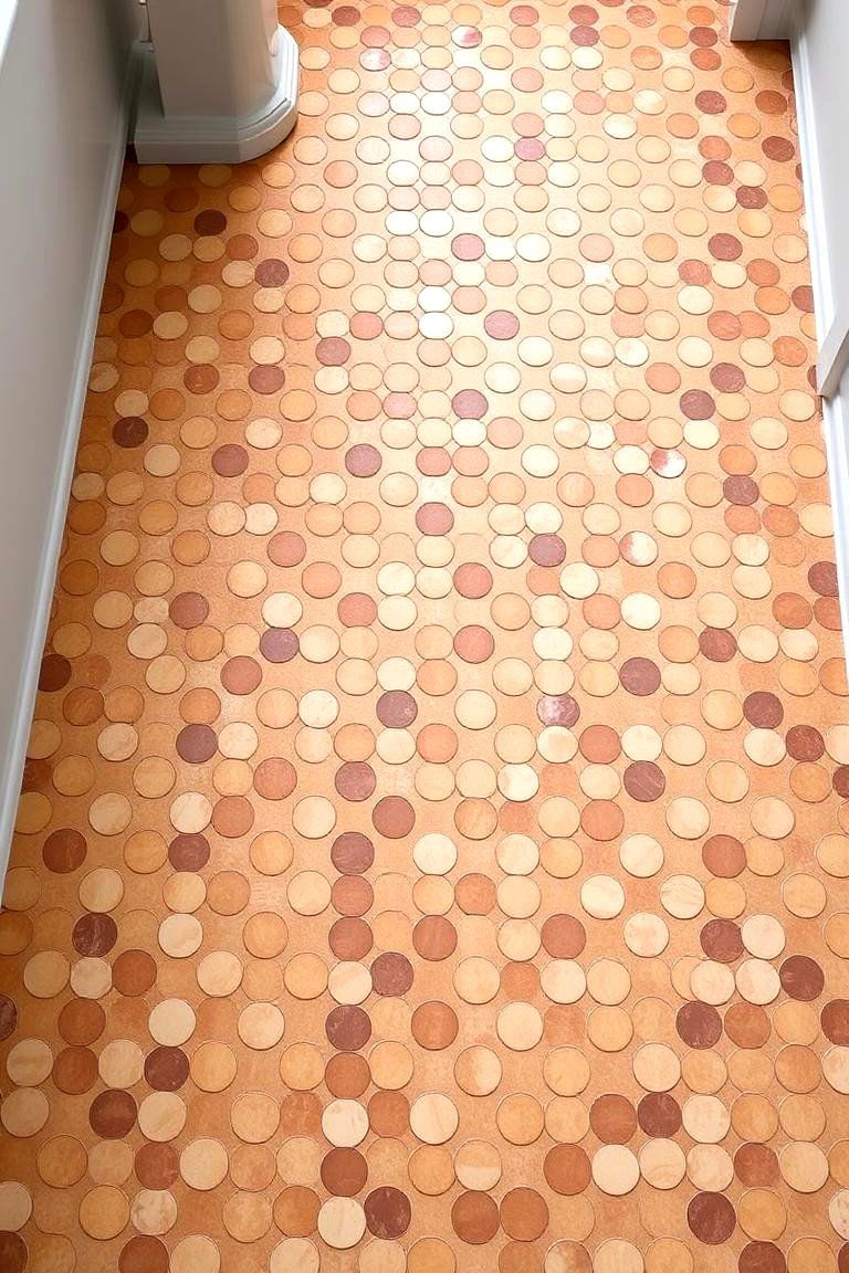 Ombre Penny Tile Effect - 24 Penny Tile Bathroom Floor Ideas