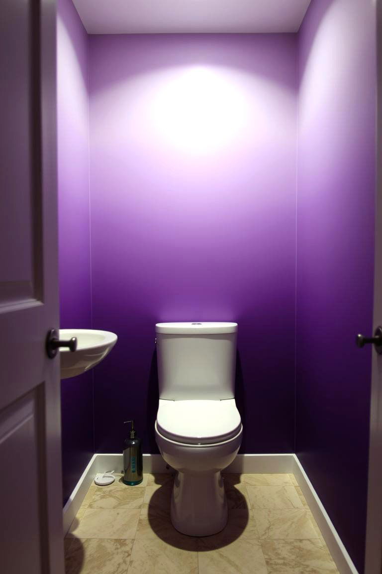 Ombre Walls A Gradient of Purple Dreams - 24 Purple Bathroom Ideas