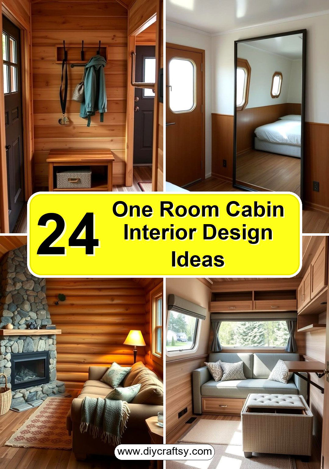 One Room Cabin Interior Design Ideas