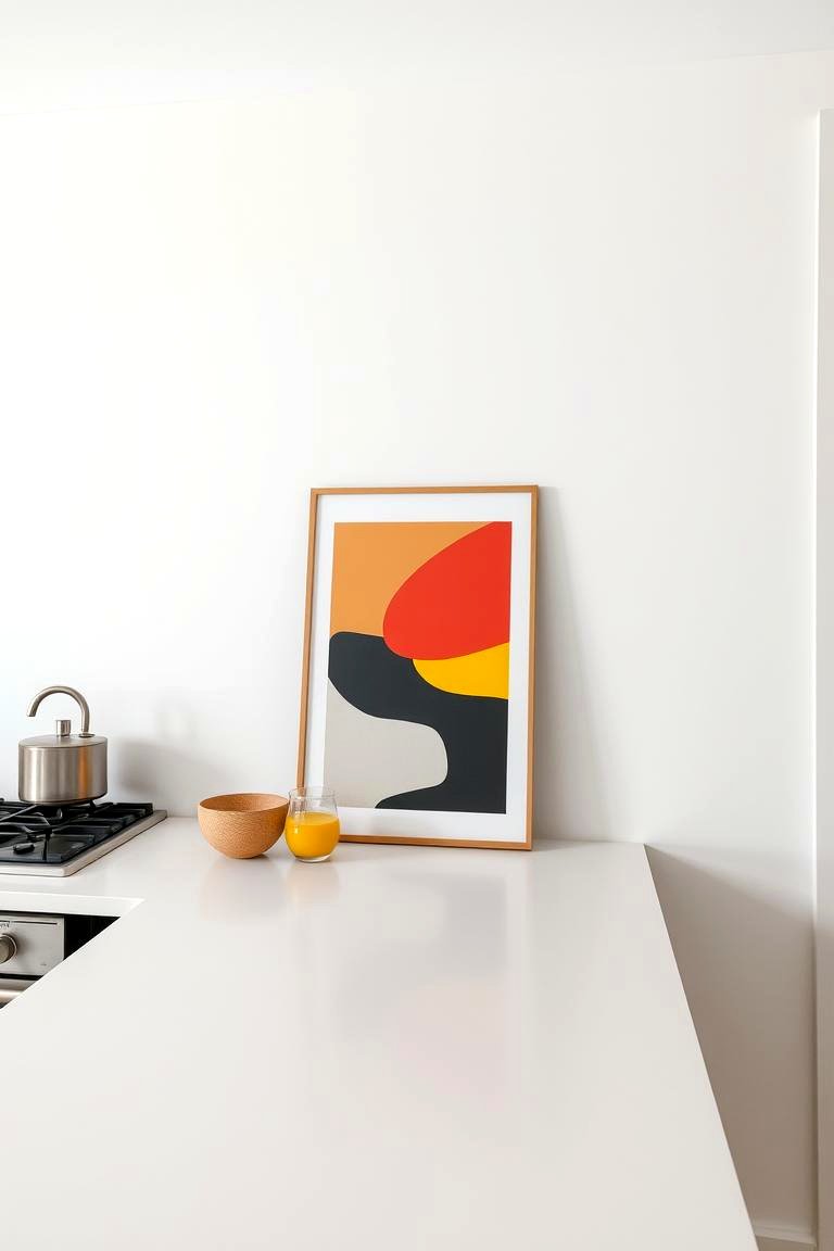 One Striking Piece of Art - 24 Kitchen Counter Decor Ideas