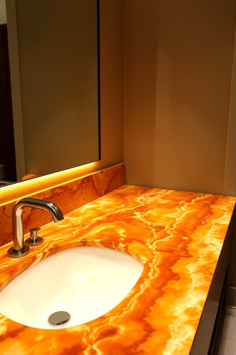 Onyx Opulence - 24 Bathroom Countertop Ideas