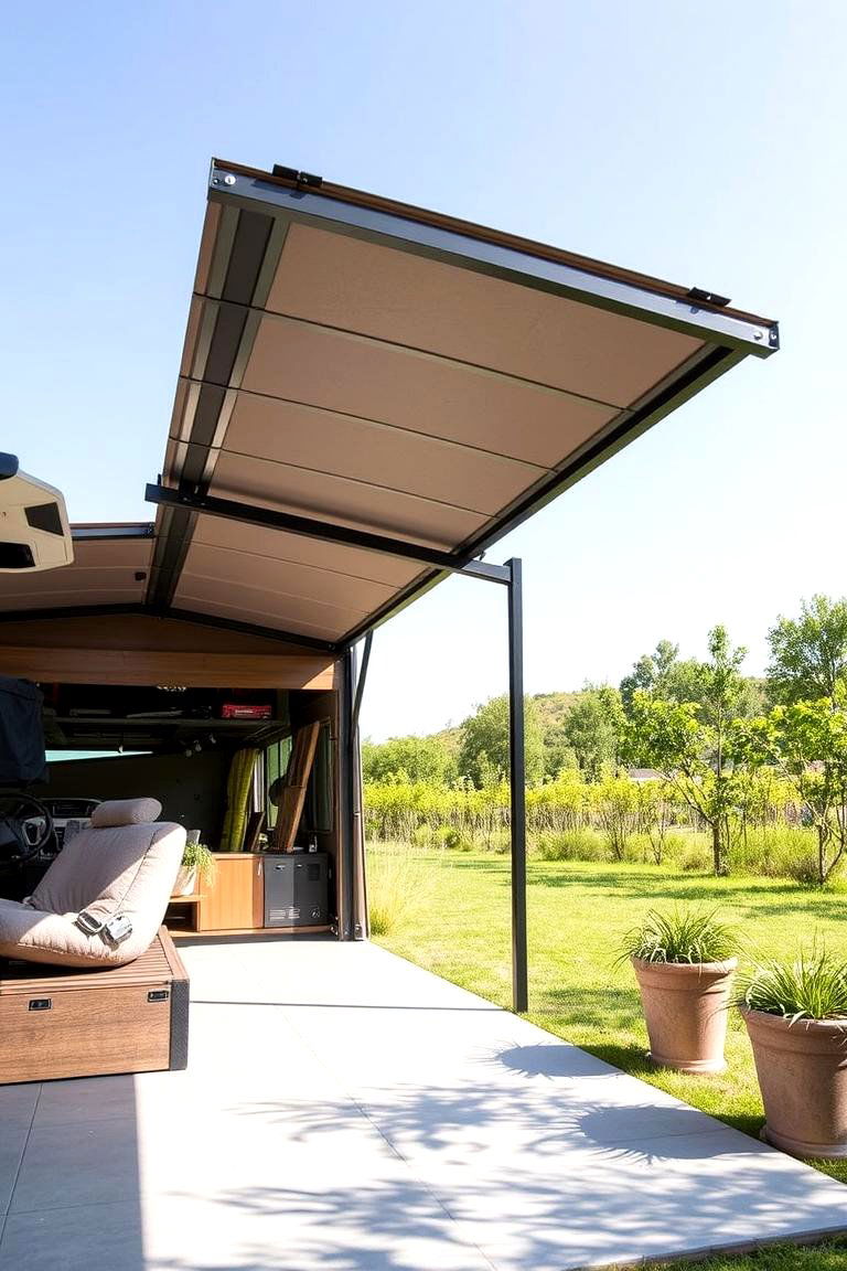Open Air Car Porch with Canopy - 24 Car Porch Design Ideas