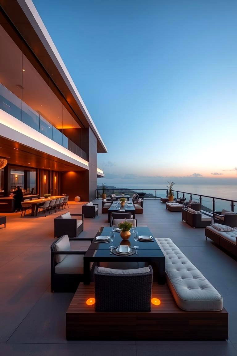 Open Air Dining and Lounge Deck - 24 Ground Level Deck Ideas