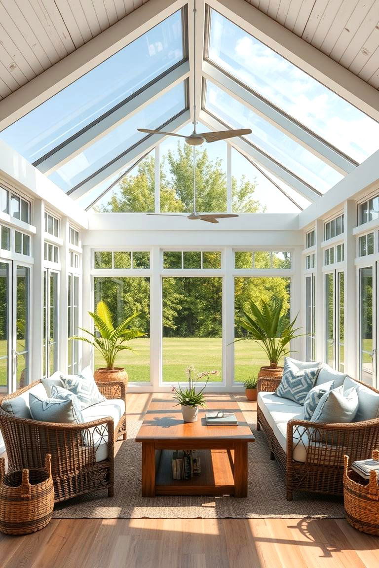 Open Air Flow and Connectivity - 24 Farmhouse Sunroom Ideas