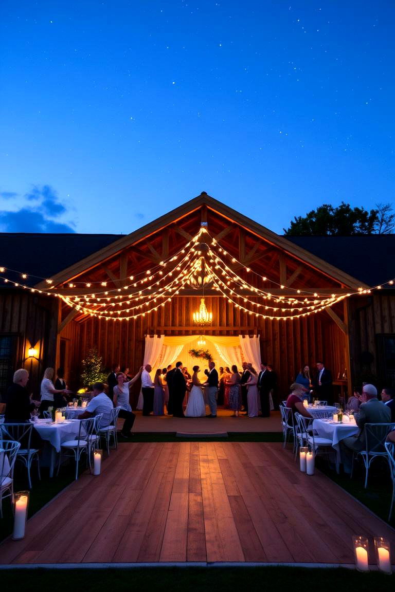 Open Air Reception Under the Stars - 24 Barn Wedding Ideas
