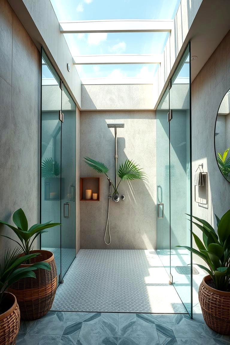 Open Air Shower Experience - 24 Tropical Bathroom Ideas