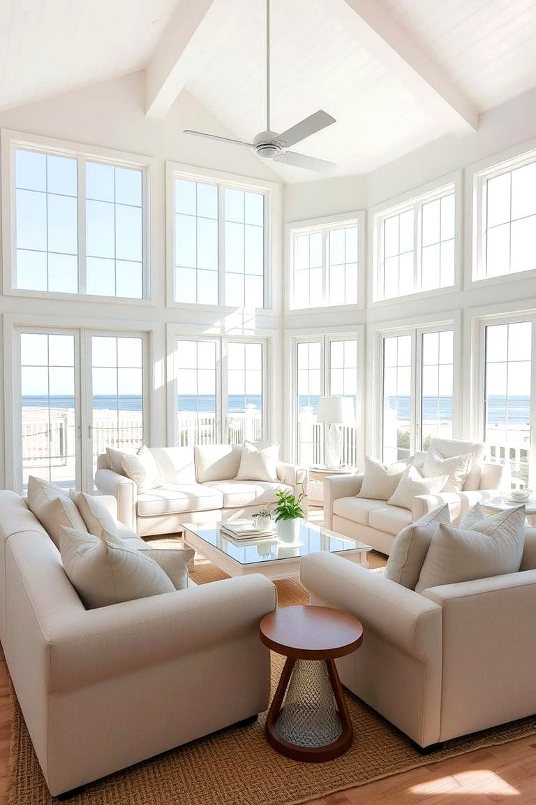 Open Airy Spaces - 24 Beach House Living Room Ideas