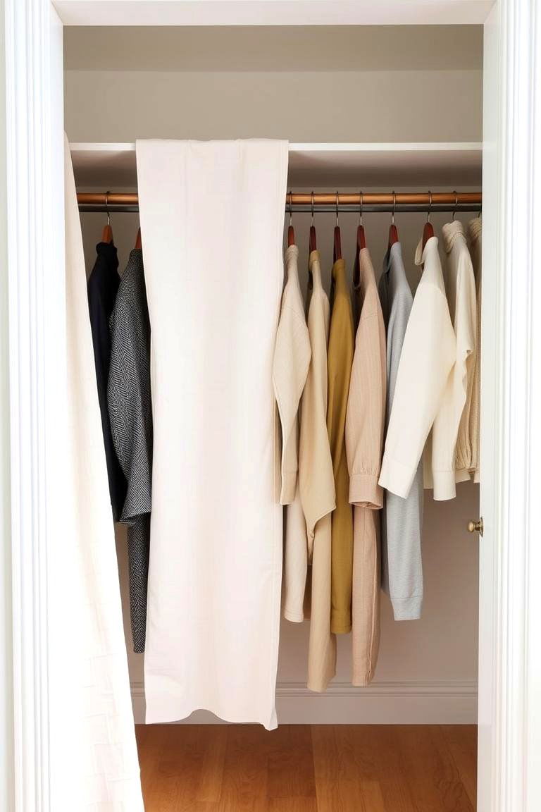 Open Closet with Fabric Dividers - 24 Open Closet Ideas