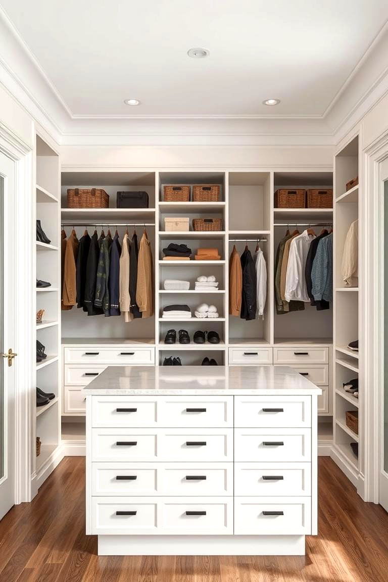 Open Concept Closet Island - 24 Closet Island Ideas