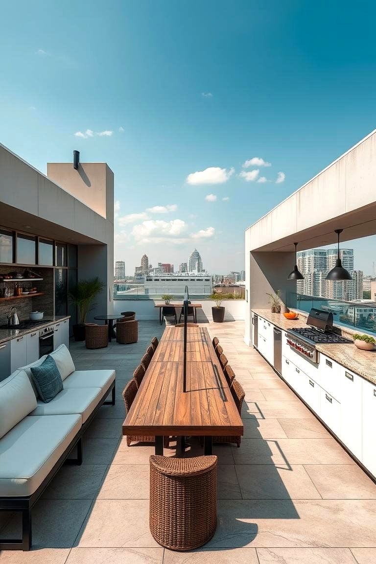 Open Concept Culinary Lounge - 24 Rooftop Kitchen Ideas