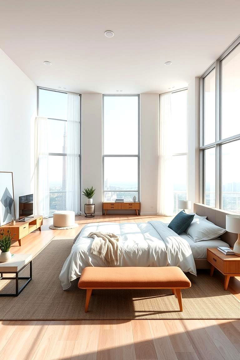 Open Concept Flow - 24 Large Bedroom Design Ideas