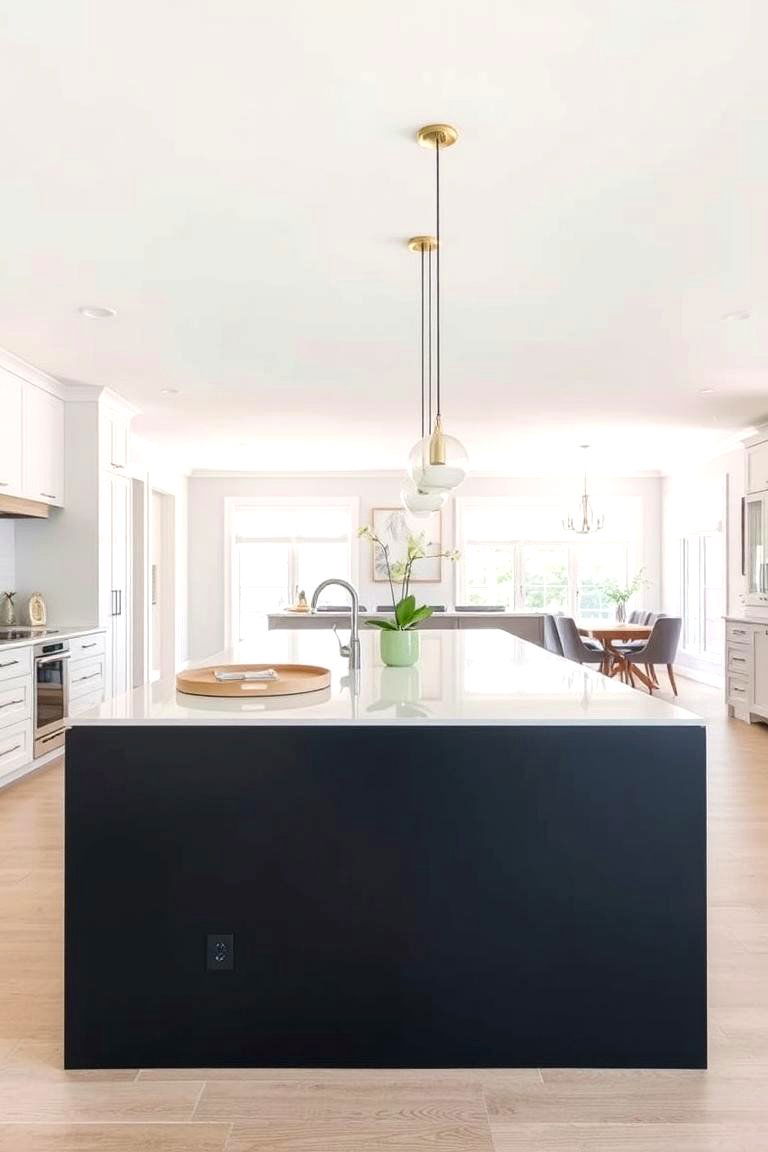 Open Concept Island - 24 Farmhouse Kitchen Island Ideas