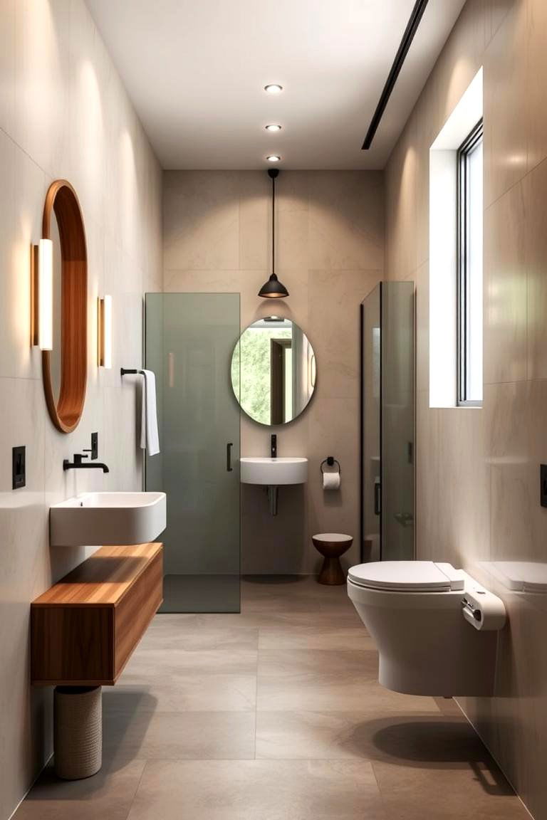 Open Concept Layouts for Airy Flow - 24 Hallway Bathroom Ideas