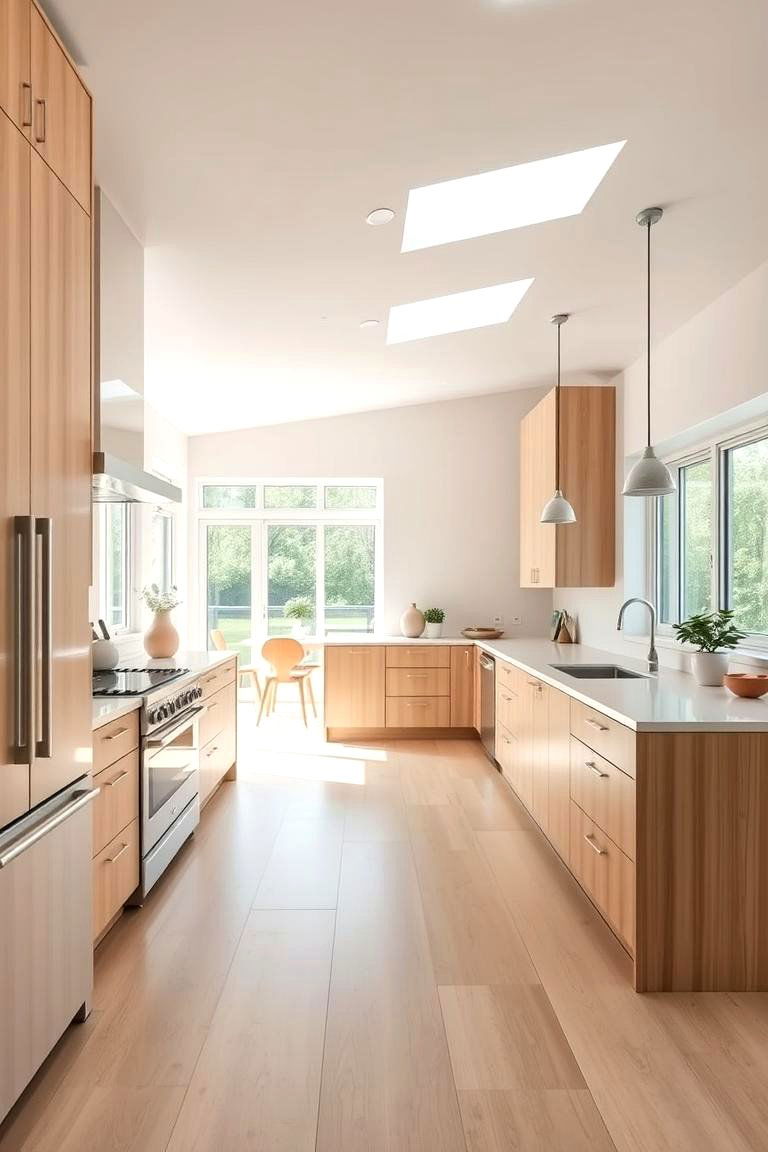 Open Concept Light and Airy - 24 Kitchens With Light Wood Cabinets