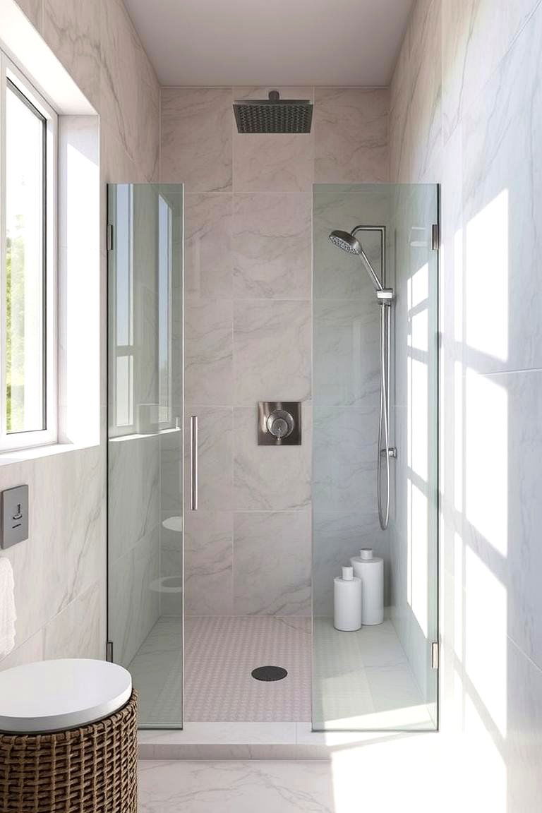 Open Concept Shower Space - 24 Bathroom Shower Ideas