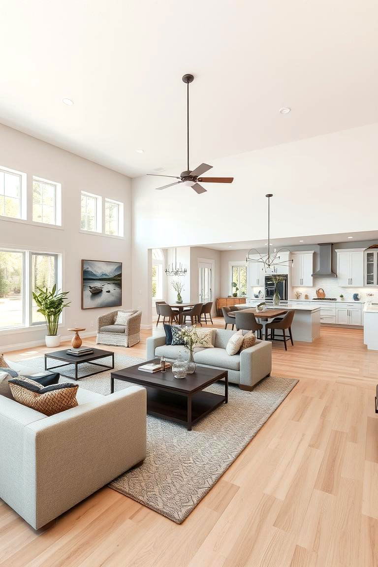 Open Concept Sunken Living Room - 24 Sunken Living Room Ideas