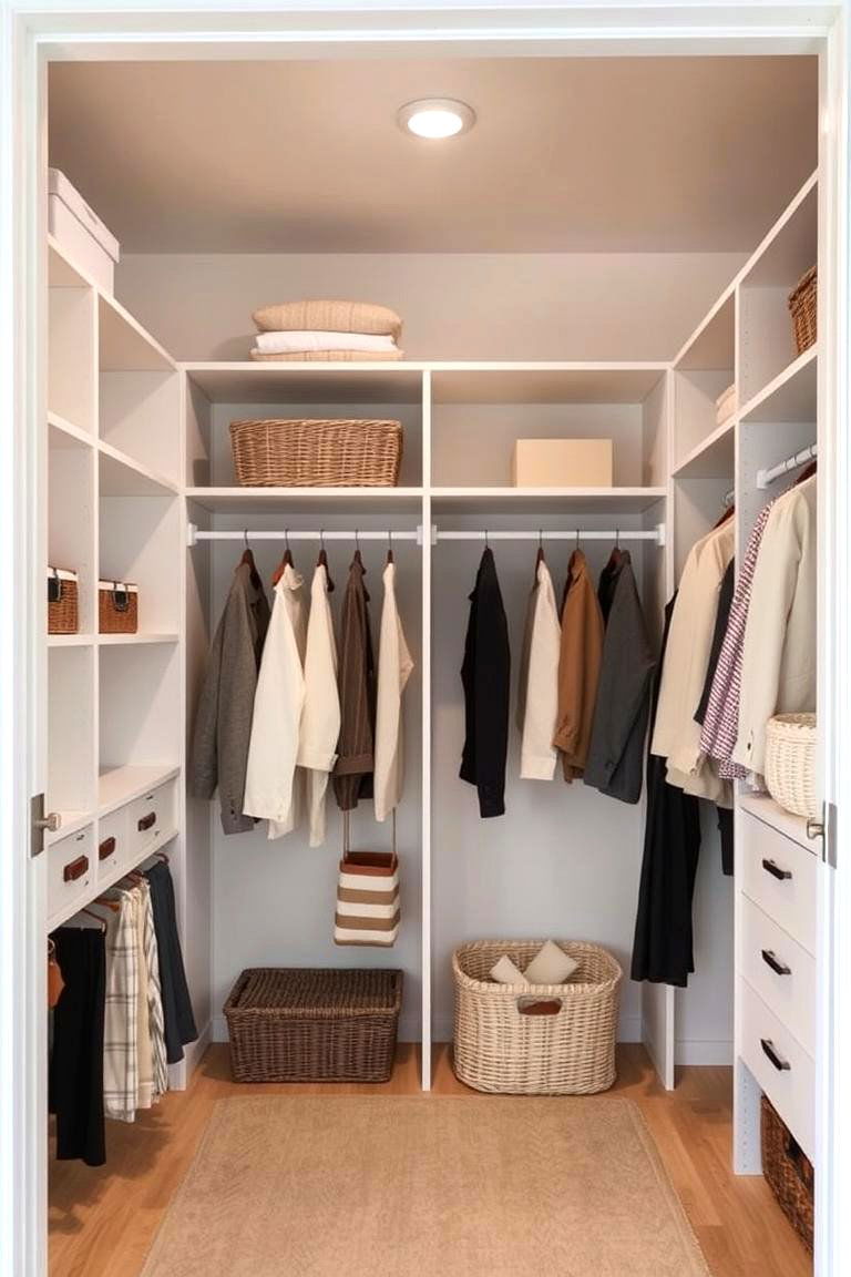 Open Concept Wardrobe - 24 Built-in Wardrobe Ideas Around a Bed