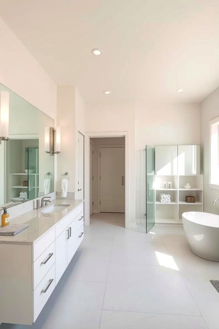 Open Concept and Airy Feel - 24 Double Vanity Bathroom Ideas