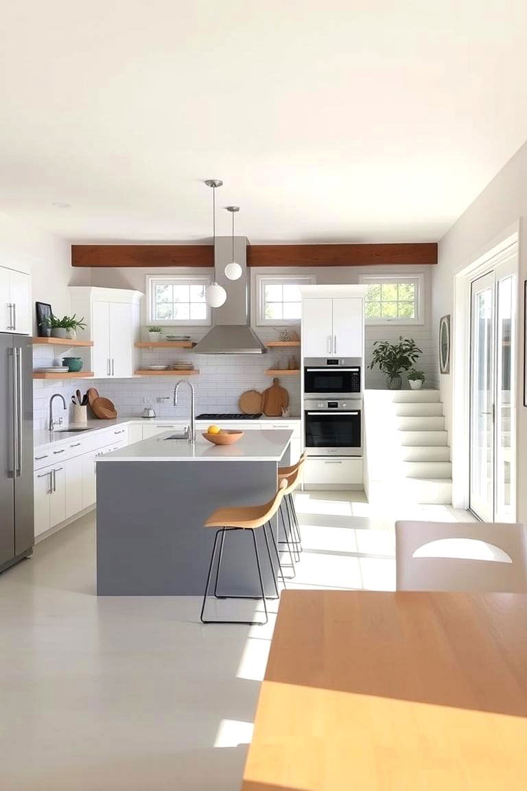 Open Concept with a Slight Level Change - 24 Split Level Kitchen Design Ideas