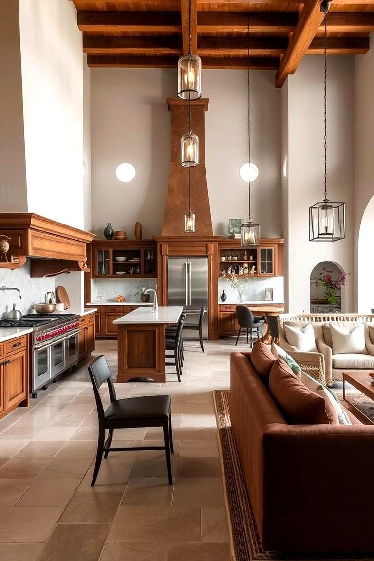 Open Floor Plan for Easy Flow - 24 Mediterranean Kitchen Ideas